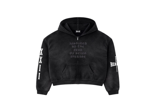 REALER XXII BLACK ZIP UP