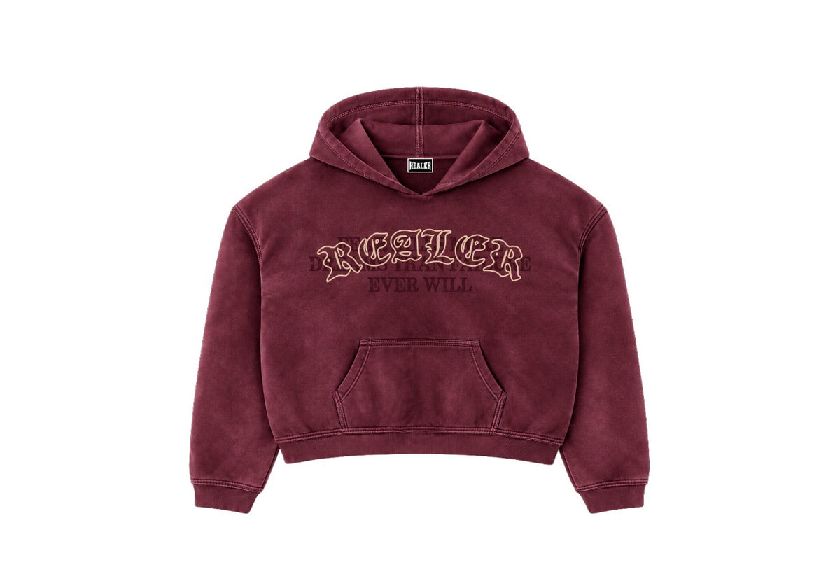 REALER BURGUNDY HOODIE